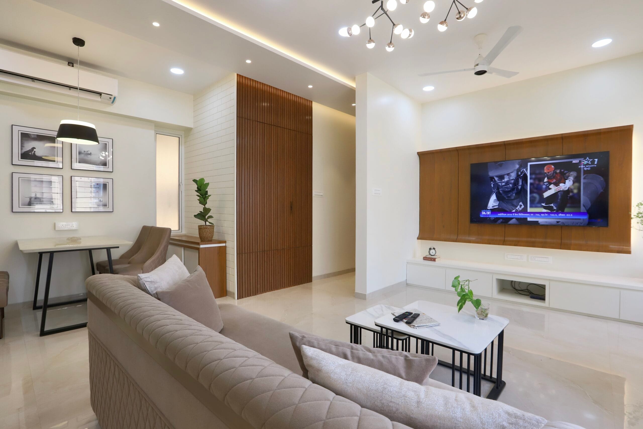 Living room space interior design