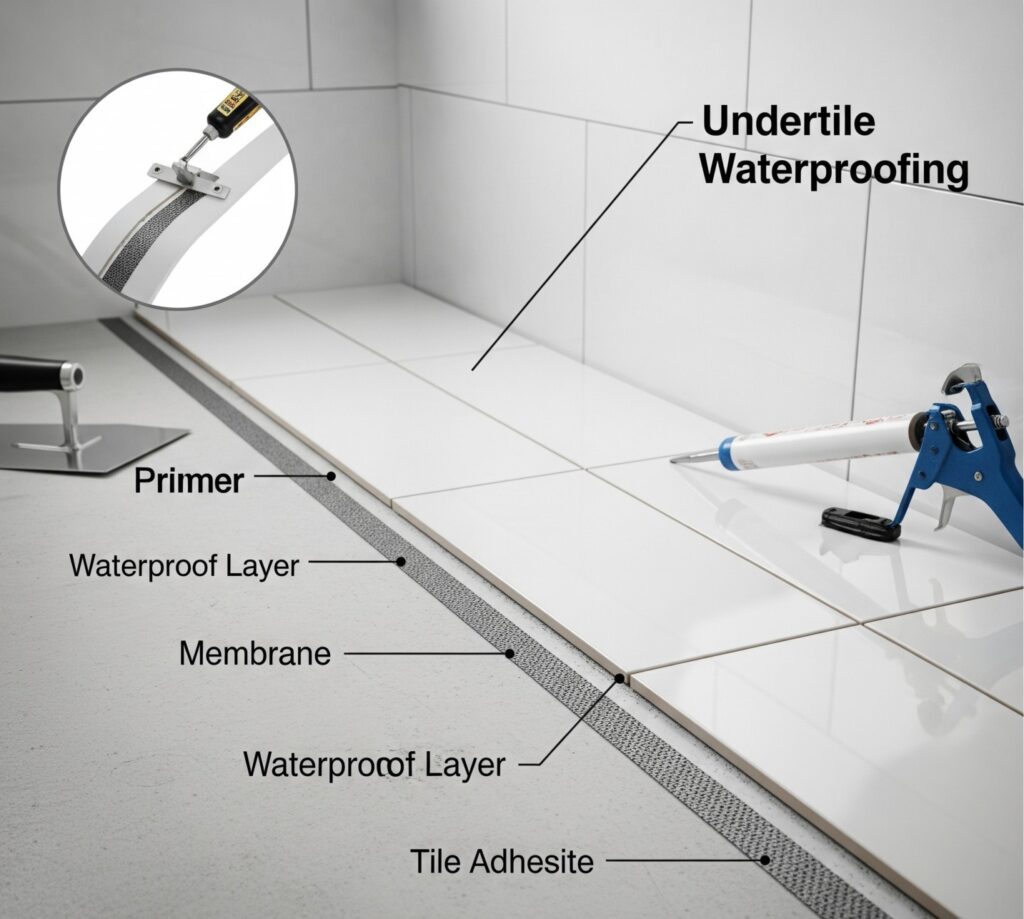 Under-tile waterproofing 
