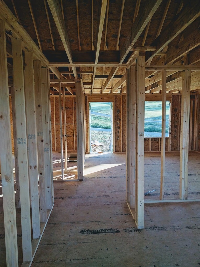 Wooden frames for home construction