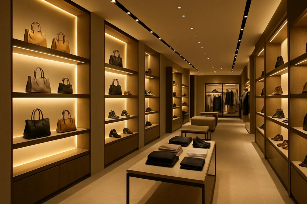 luxury product display directional lighting