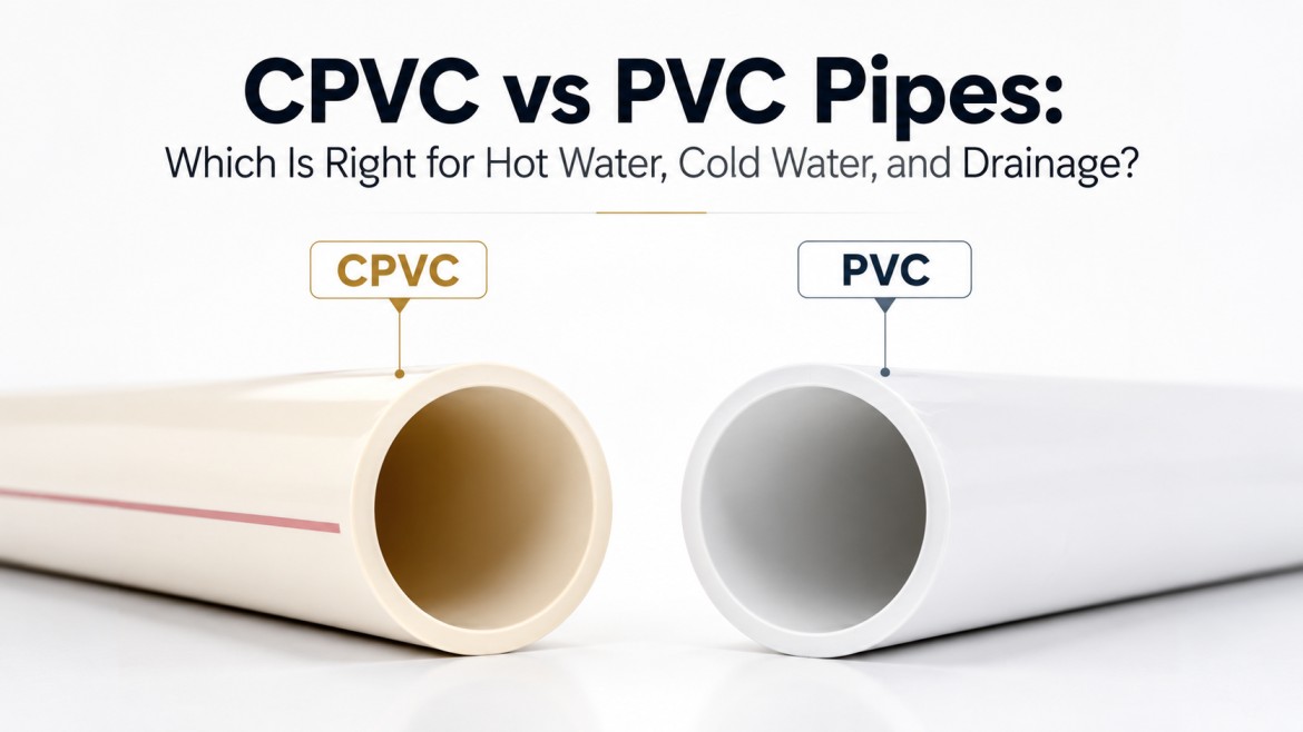 CPVC vs PVC Pipes: Which Is Right for Hot Water, Cold Water, and Drainage?