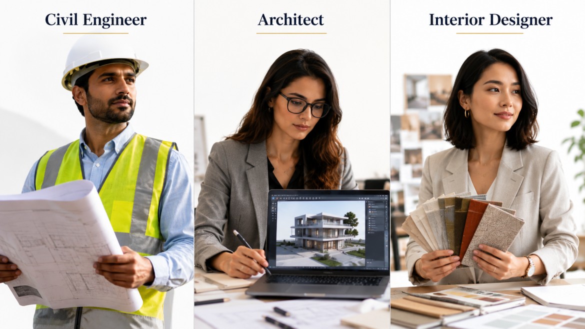 You are currently viewing Civil Engineer, Architect, or Interior Designer — Who Should You Hire First?