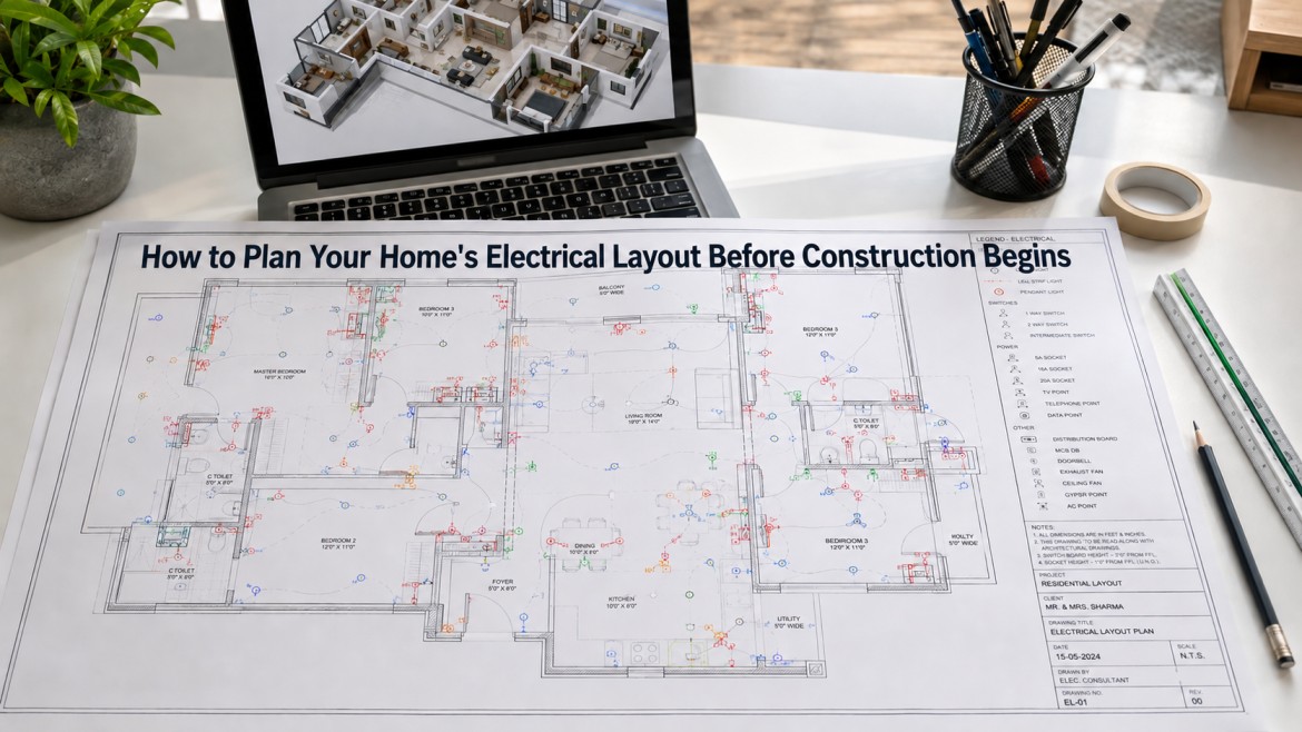 Planning the electrical layout for your new home is a critical step before construction begins.
