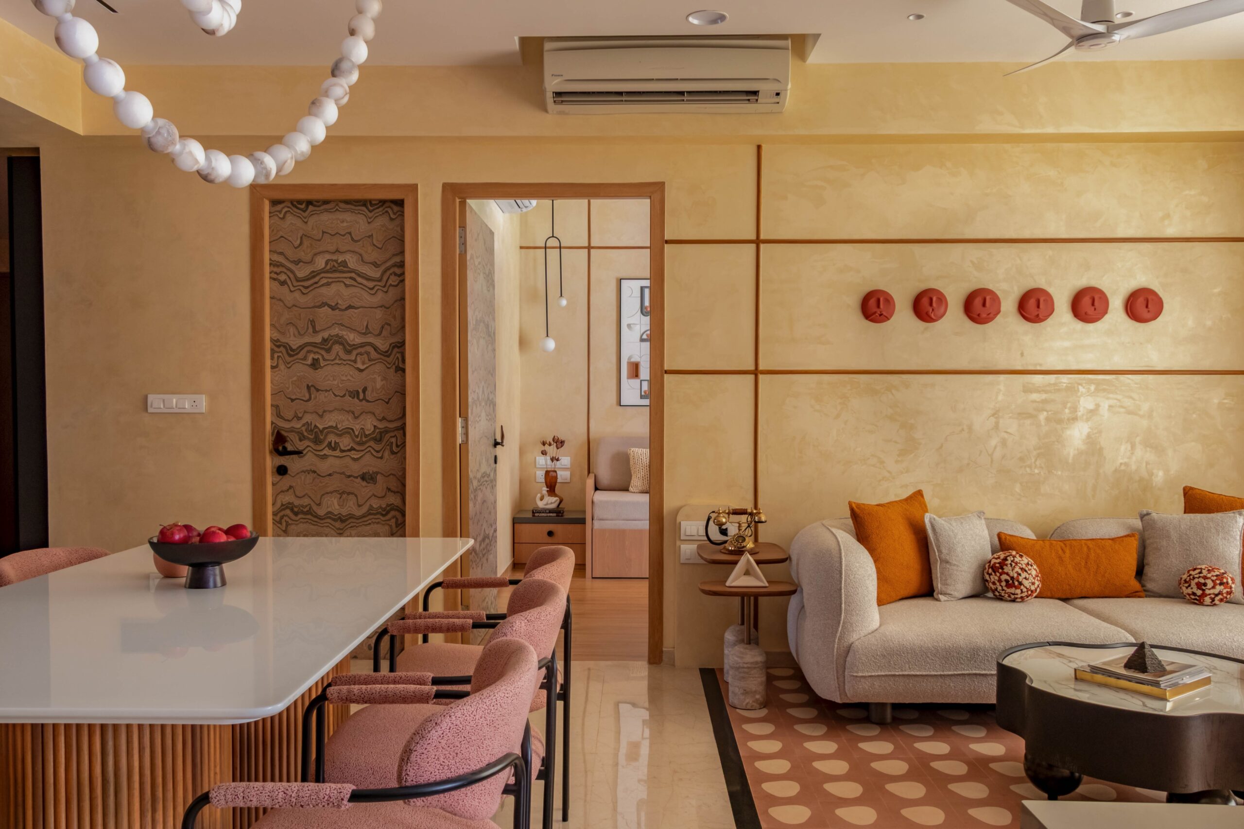 contemporary-living-room-with-textured-walls-and-custom-sofa